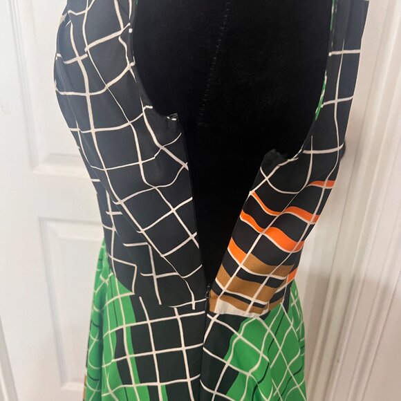 Anthropologie Eva Franco Grid Print‎ Multi-colored Dress Size Large NWT - Picture 15 of 15